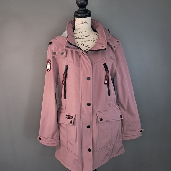 Canada Weathergear Pink Winter Hooded Parka Jacket Size Medium - Picture 1 of 13